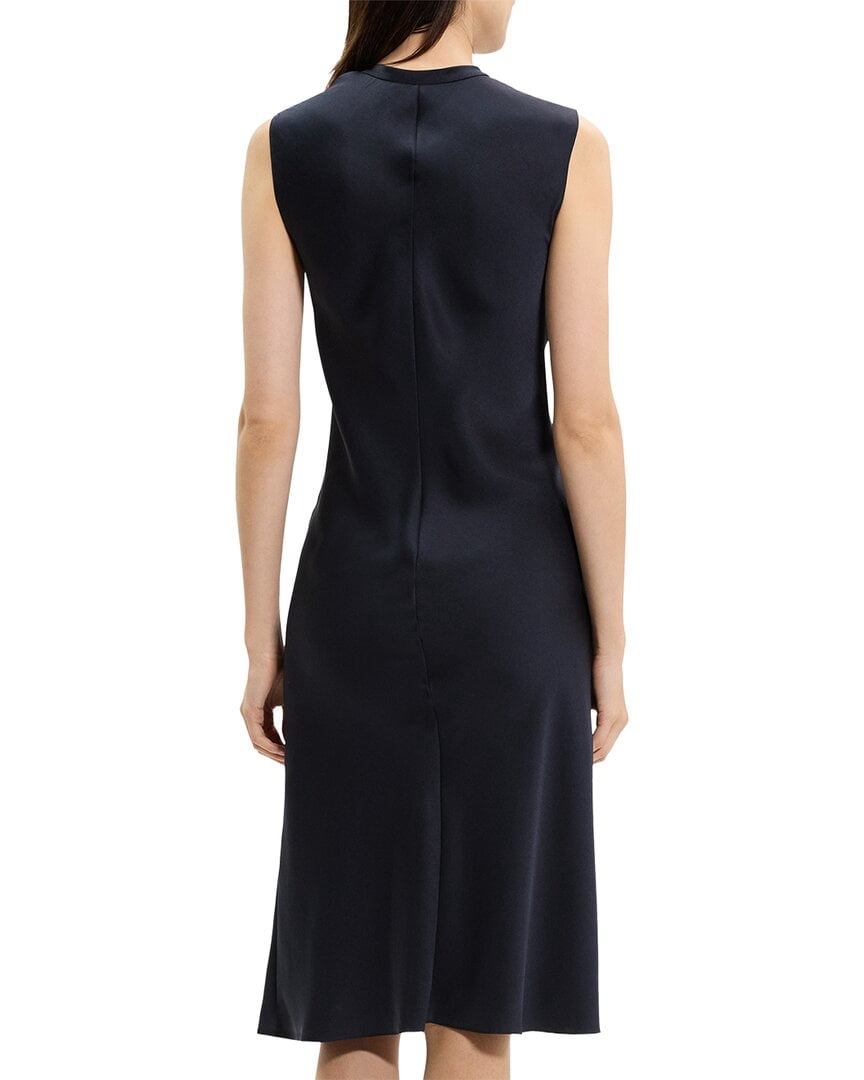 thumbnail image 2 of Theory womens Crushed Satin Twist Scoop Dress, 2, 2 of 3