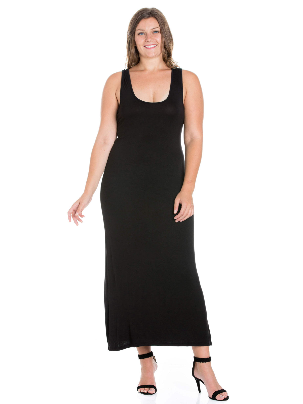 thumbnail image 4 of Plus Size Sleeveless Racerback Maxi Dress, 4 of 5