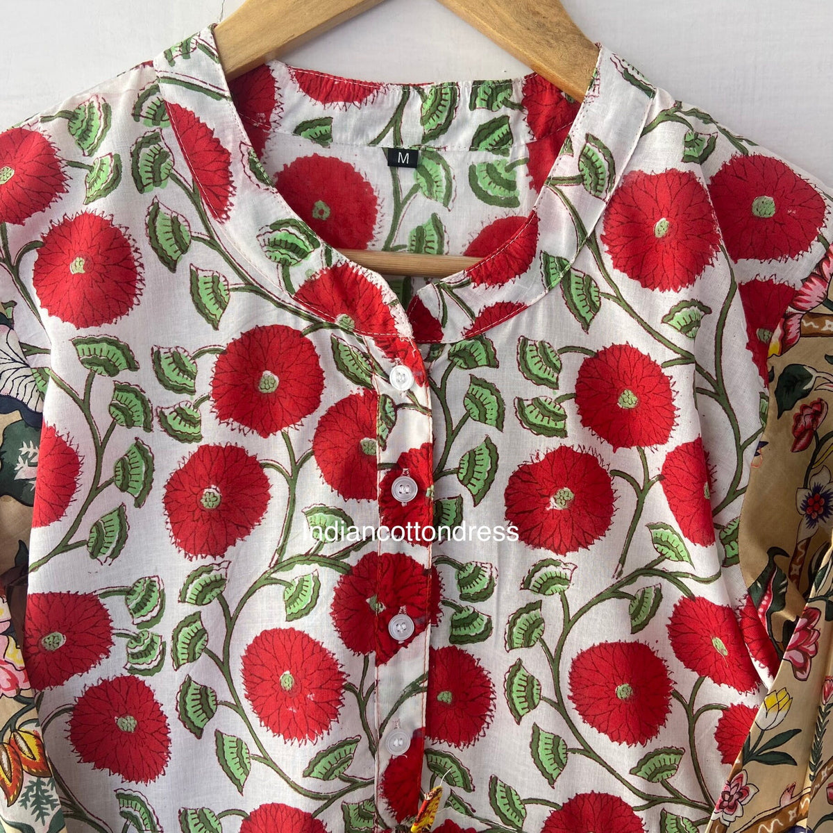 thumbnail image 6 of Patchwork Pattern, Floral Design Dresses, Handmade Cotton Dress, Block Printed Dresses, Hand Printed Dress,Cotton, Patch Dress, Long Dresses, 6 of 7