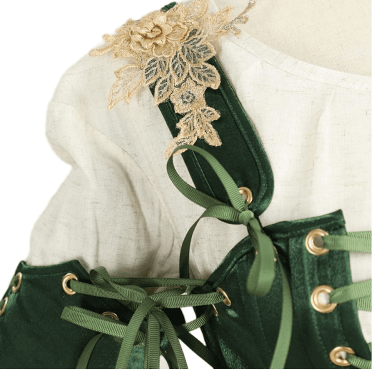 thumbnail image 6 of DAIZBELLA Medieval Renaissance Vintage Dress for Women Elf Style Medieval Dress with Sleeves, XS, 6 of 9