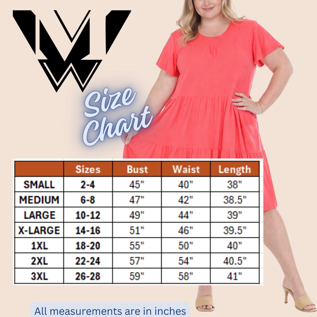 thumbnail image 6 of White Mark Women’s Flutter Sleeve Ruffle Tiered Dress, Sizes S-XL, 6 of 6