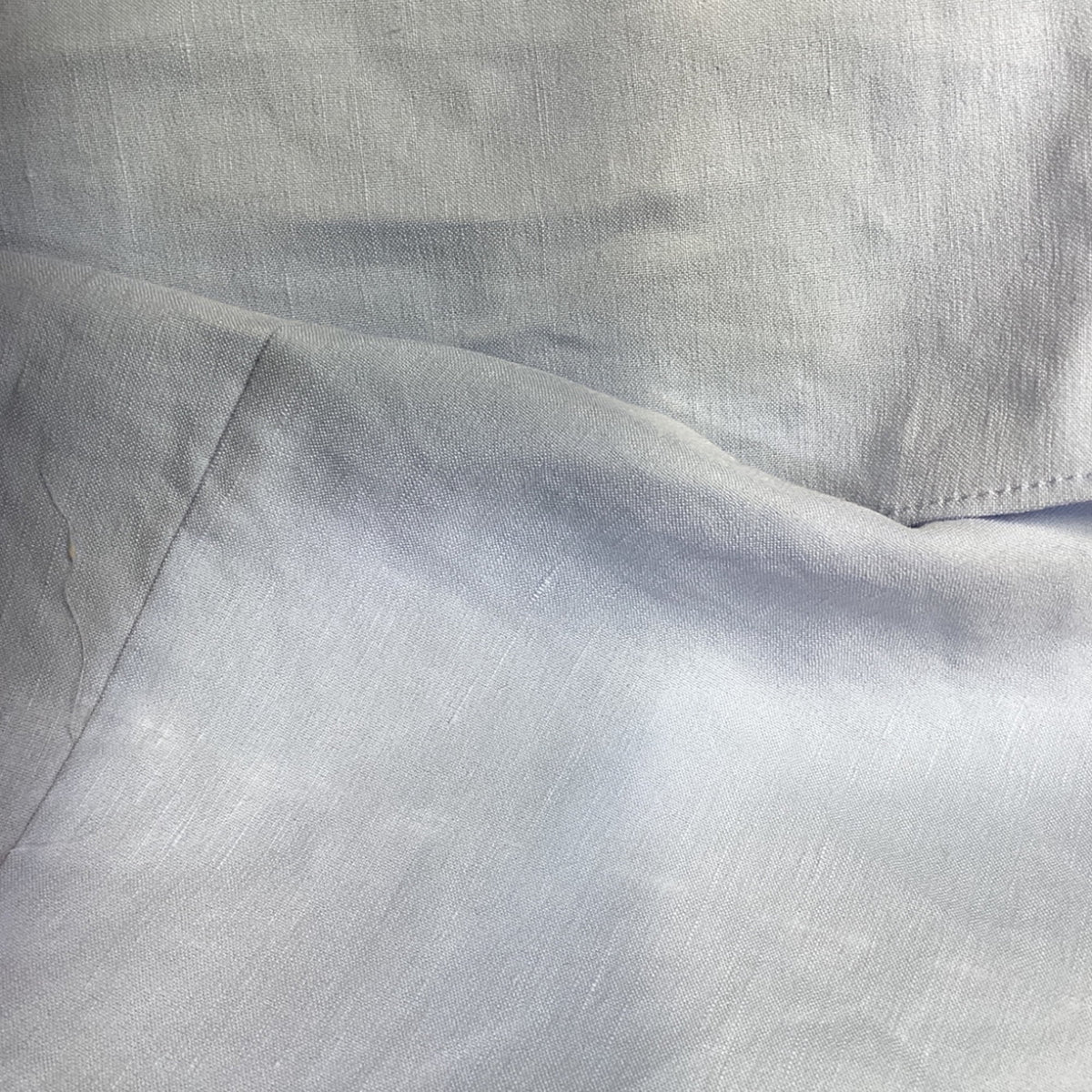 thumbnail image 6 of Pre-Owned Theory Draped-Back Mini A-Line Dress in Light Blue Linen, 6 of 6