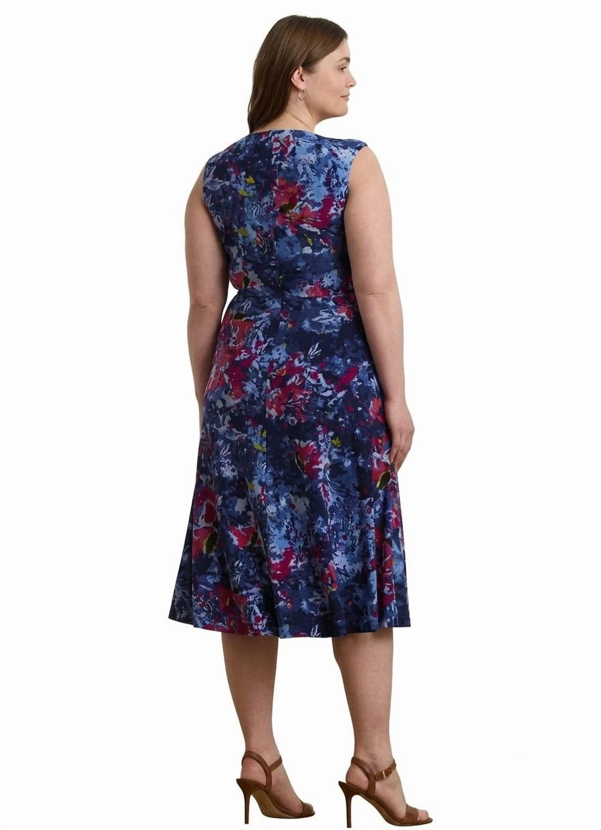 thumbnail image 4 of Lauren Ralph Lauren Print Twist-Front Jersey Dress Blue, 4 of 4