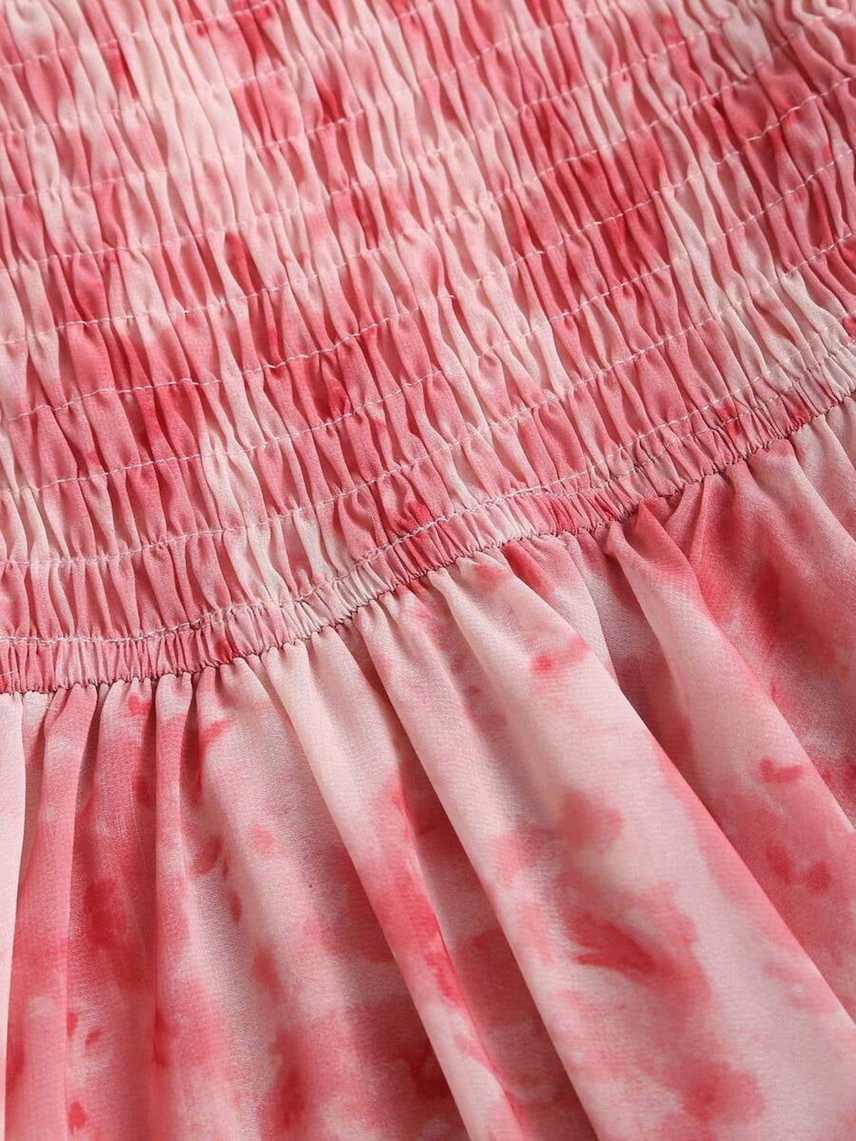 thumbnail image 6 of Pink Dress With Ruffle Trim & Asymmetrical Hem, 6 of 8