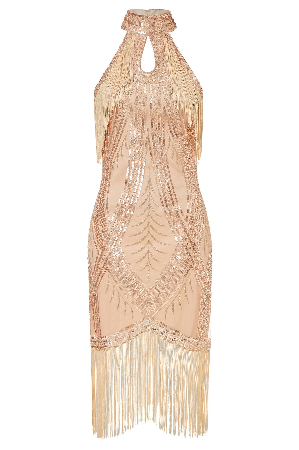thumbnail image 5 of BABEYOND 1921s Flapper Dress Long Fringed Gatsby Dress Vintage Art Deco Dress, 5 of 7