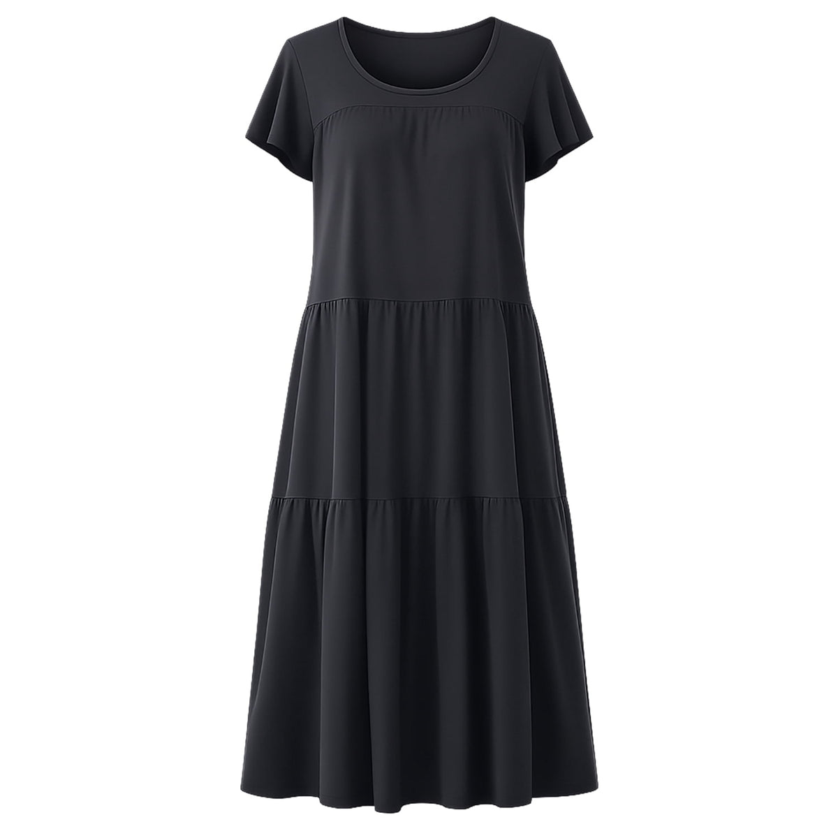 thumbnail image 4 of White Mark Women’s Flutter Sleeve Ruffle Tiered Dress, Sizes S-XL, 4 of 6