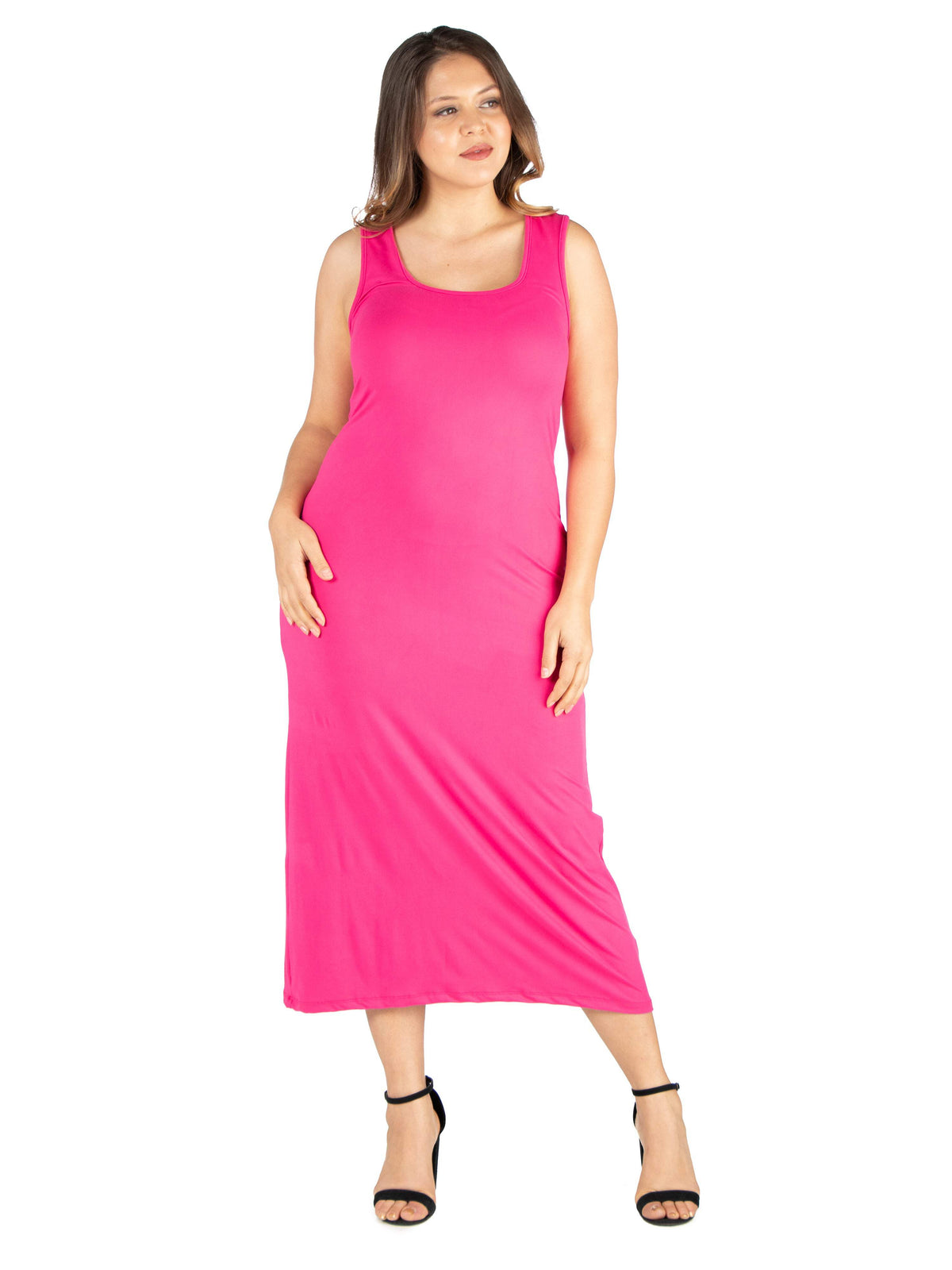 thumbnail image 3 of Plus Size Sleeveless Racerback Maxi Dress, 3 of 5