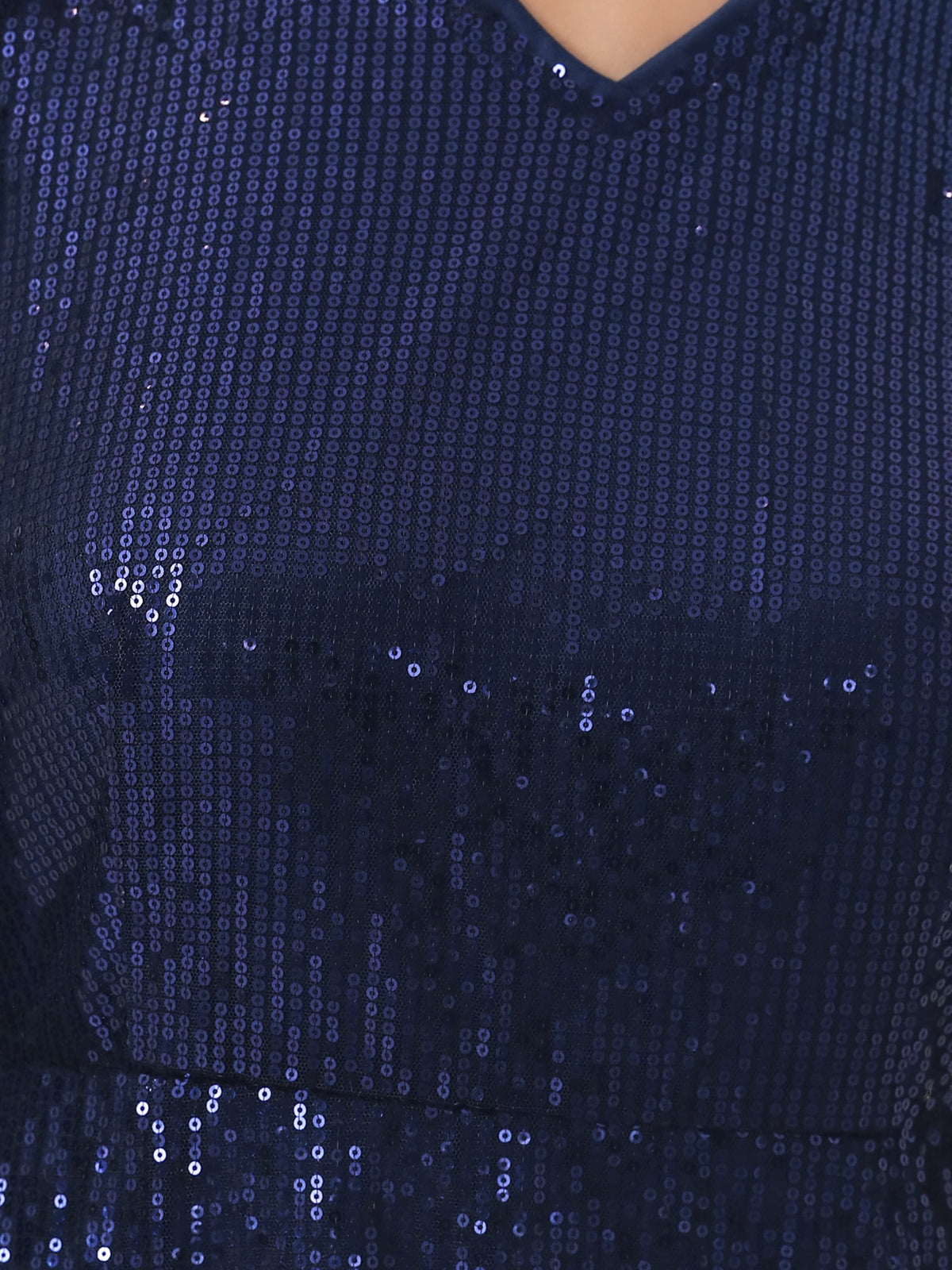 thumbnail image 5 of INSPIRE CHIC WOMLAYOUT Women's Sequin Sparkly Dresses Long Sleeve V Neck Cocktail Party Midi Dress S Deep Blue, 5 of 6