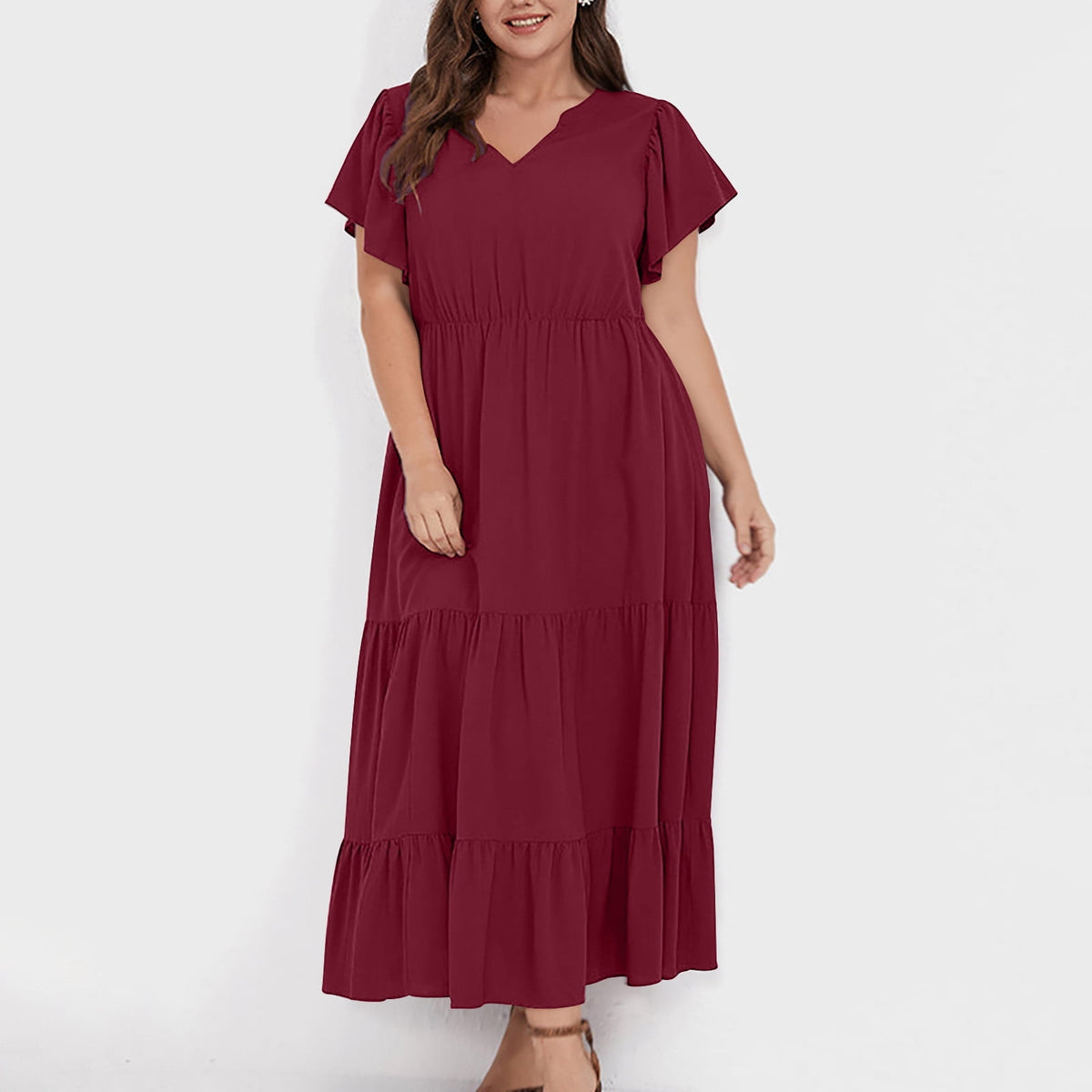 thumbnail image 5 of Awdenio Dresses for Women Plus Size Dress for Women V Neck Summer Casual Sundresses Pocket Sleeveless with Pockets, 5 of 8