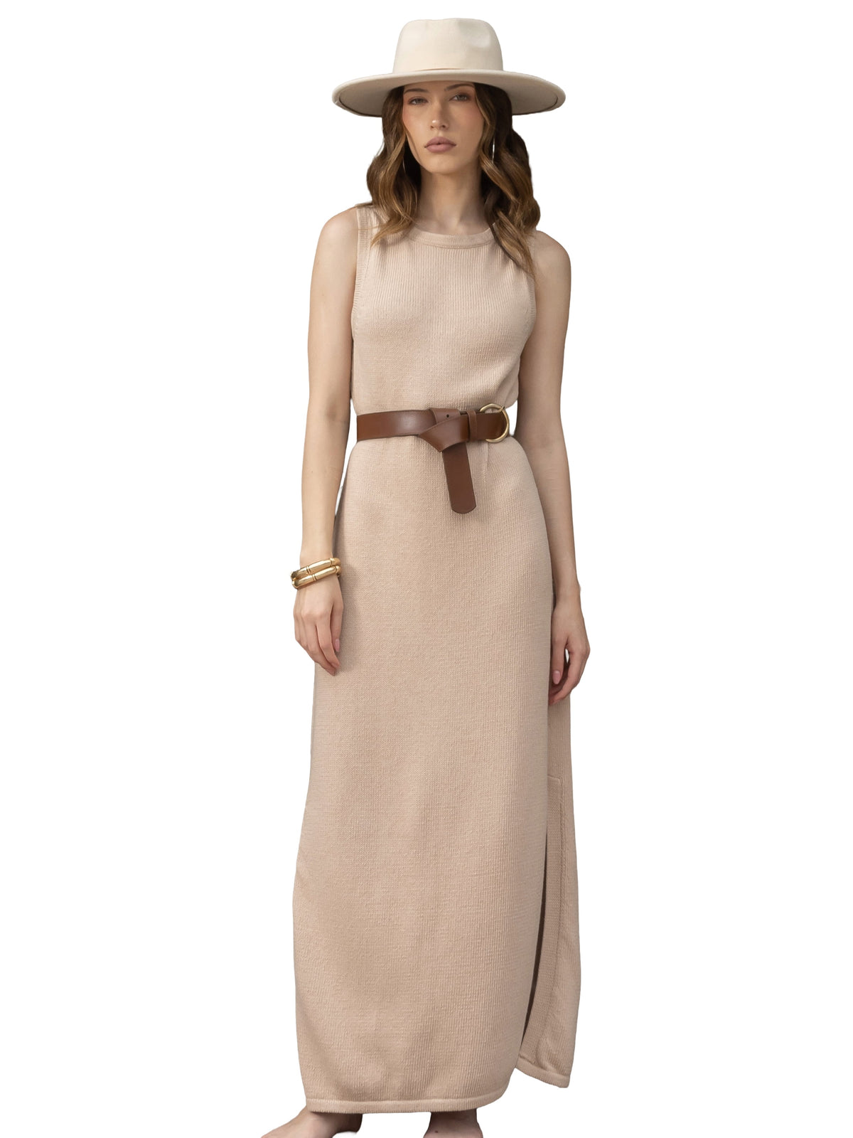 thumbnail image 6 of Seychelles Maxi Dress for Women 100% Peruvian Cotton Boho Summer Dresses - Sand (Small), 6 of 8