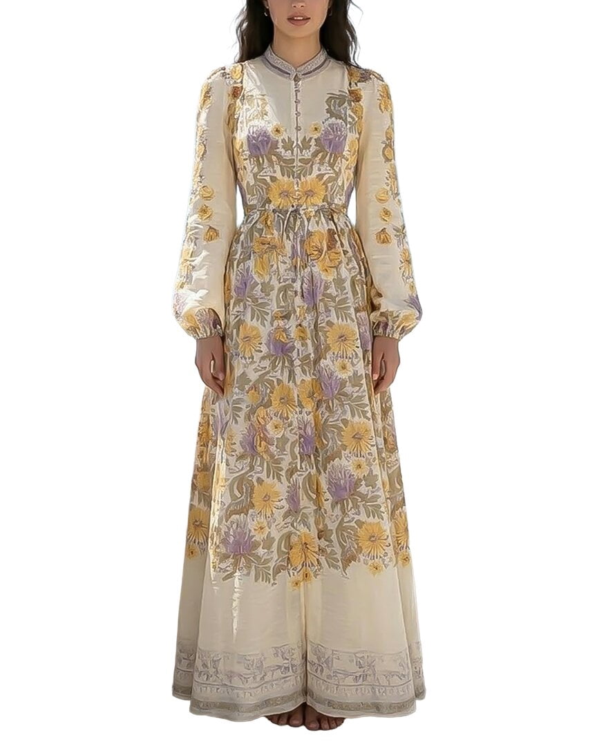 thumbnail image 1 of AMINA GLAM womens Printed Maxi Dress, 8, 1 of 3