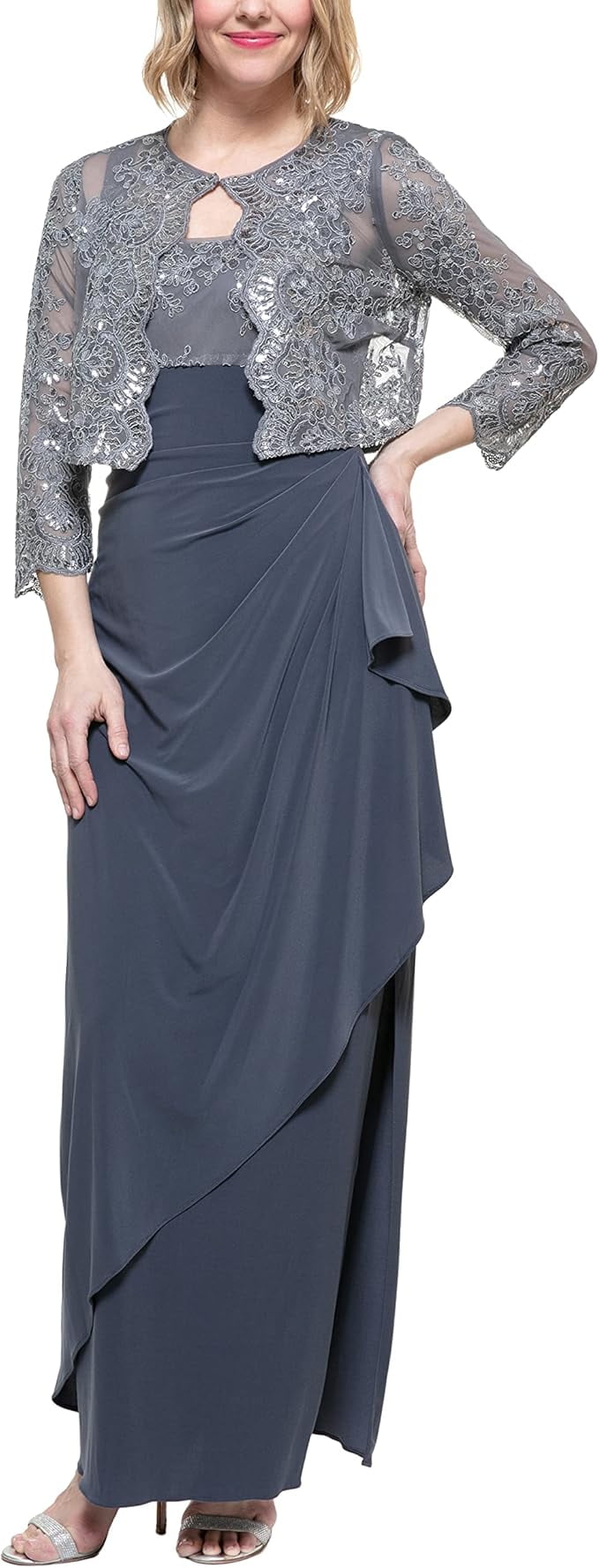 thumbnail image 1 of Alex Evenings Empire Waist Bolero Jacket Dress, Women's, 1 of 4