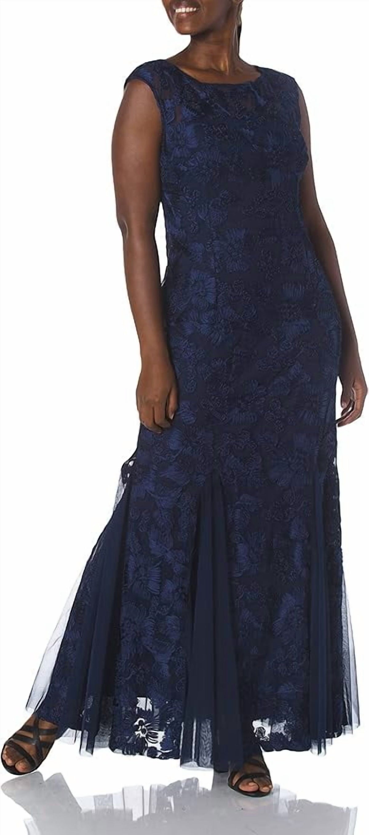 thumbnail image 1 of Alex Evenings Lace Fit and Flare Dress Women's, 1 of 3
