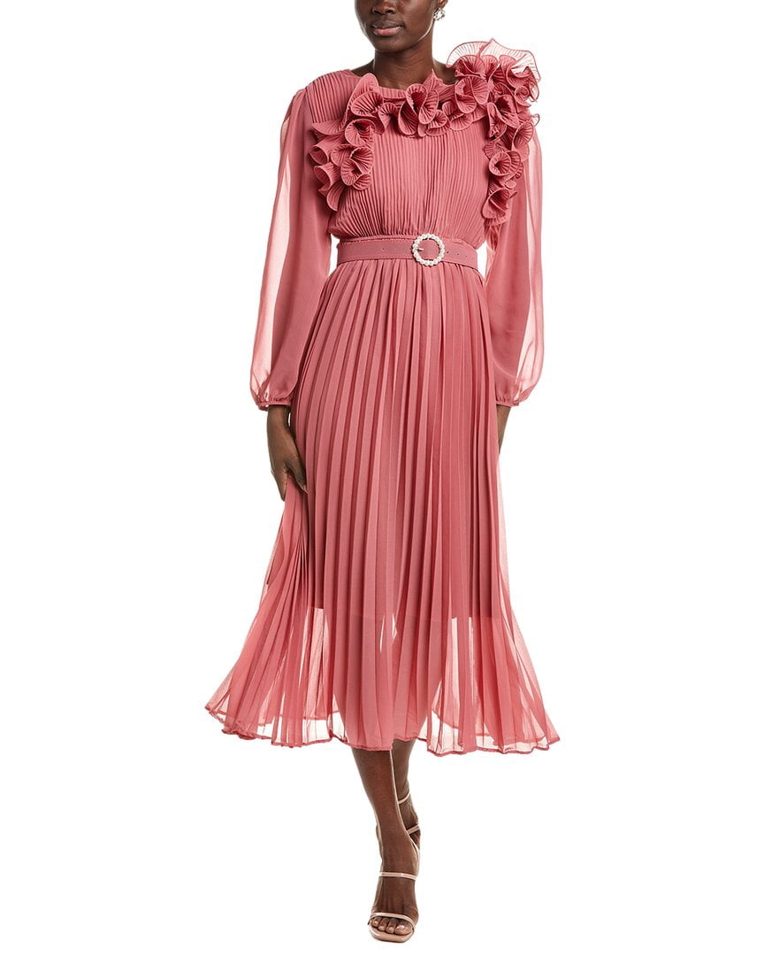 thumbnail image 1 of BURRYCO womens Red Printed Maxi Dress, 4, Red, 1 of 3