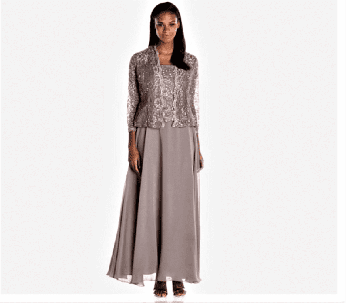 thumbnail image 1 of Ignite Women's 3 Pc Cami Tank, Skirt and Jacket Dress, Stone, 8, 1 of 4