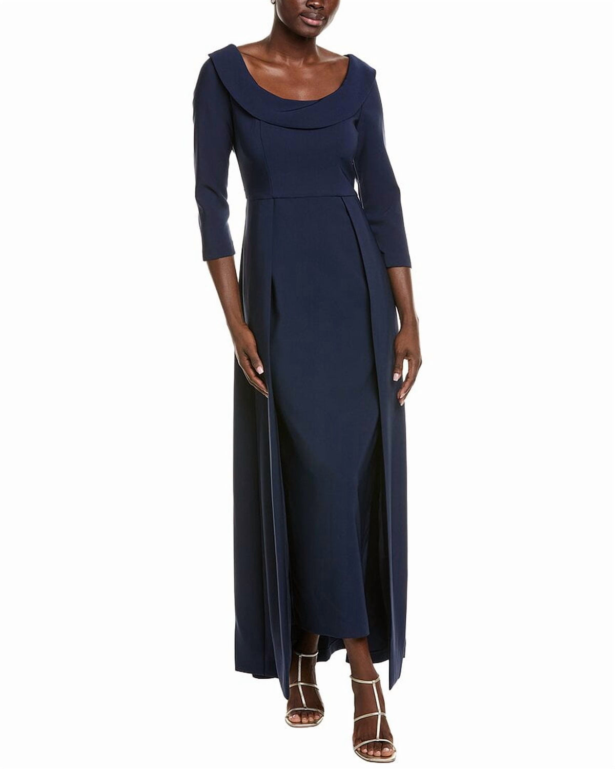 thumbnail image 1 of Kay Unger womens Arwen Walk-Thru Gown, 0, Blue, 1 of 4