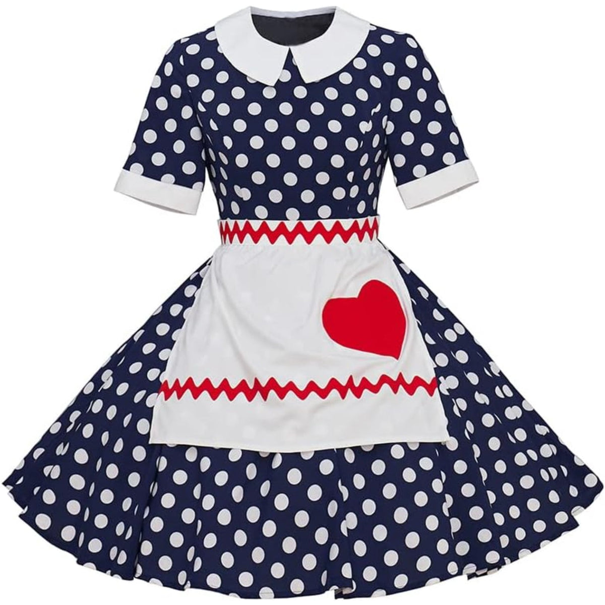 thumbnail image 1 of Lucille Ball Dress Polka Dot Dress with Apron, 1 of 7