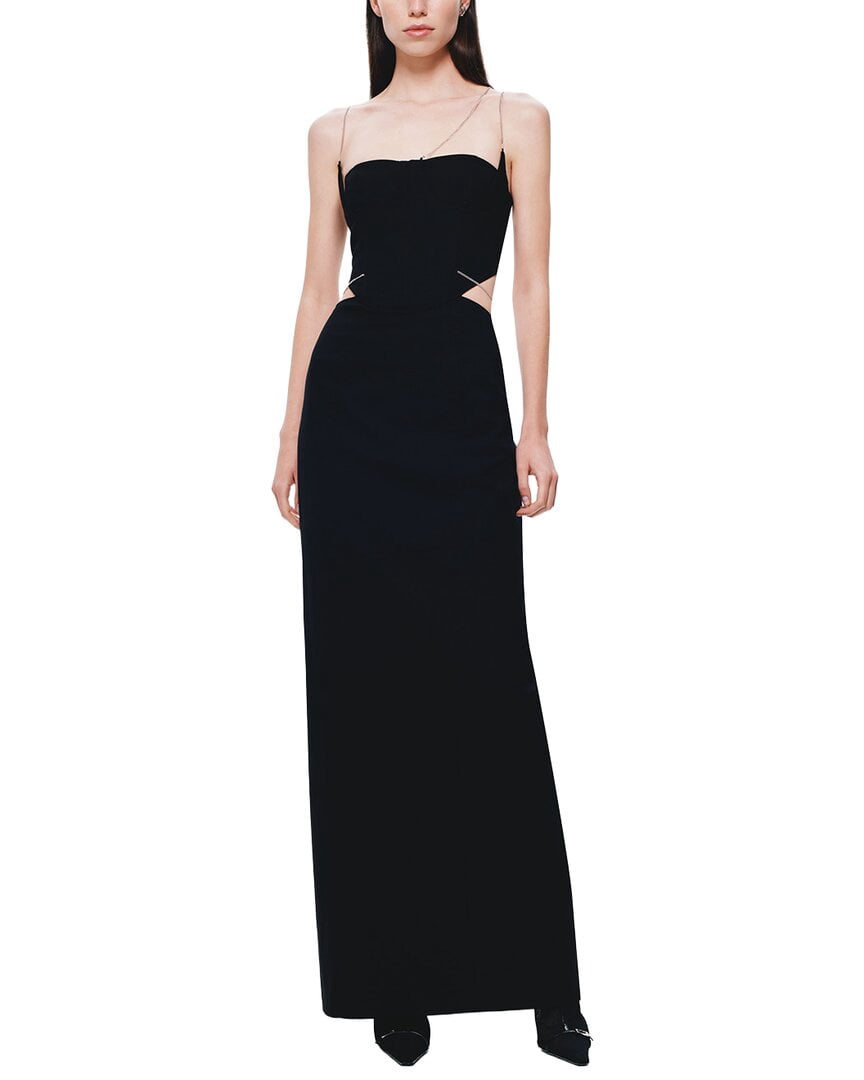 thumbnail image 1 of Misha womens The 'Cyrus' Chain Suiting Wool-Blend Dress, l, Black, 1 of 3