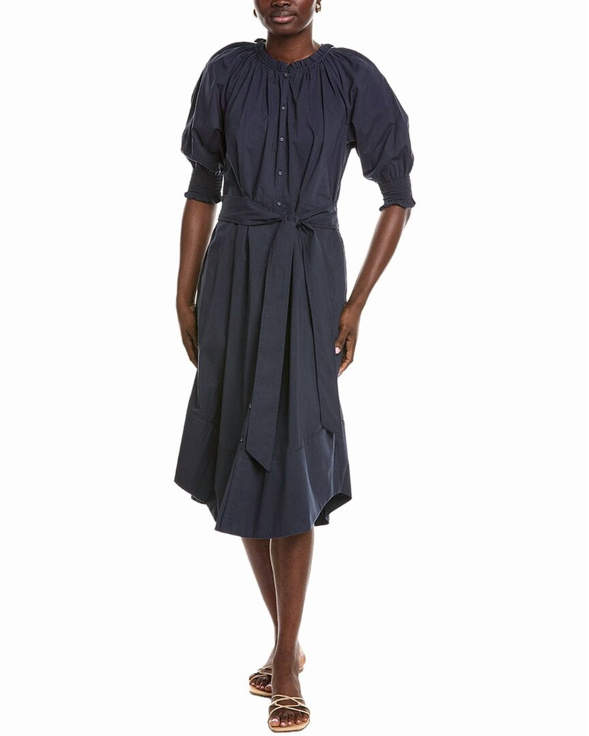 thumbnail image 1 of Ramy Brook womens Kleo Midi Dress, l, Navy, 1 of 4