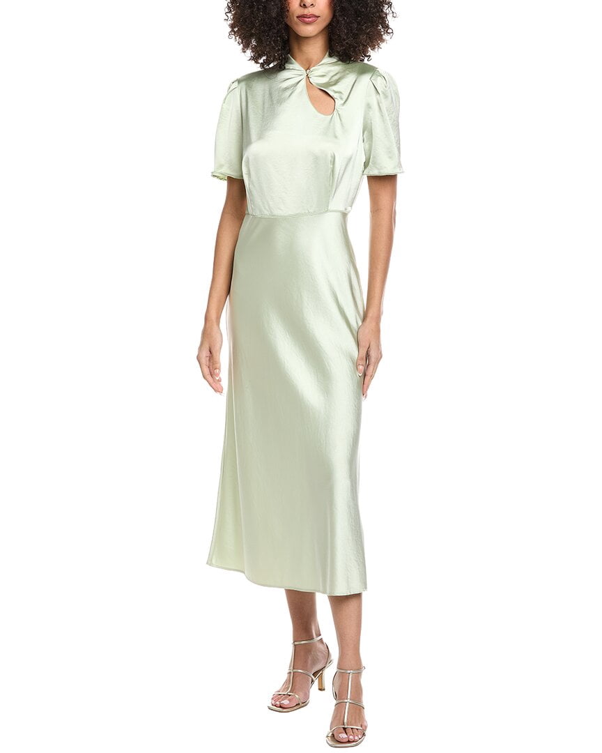 thumbnail image 1 of Sandro womens Woven Midi Dress, 40, Green, 1 of 3