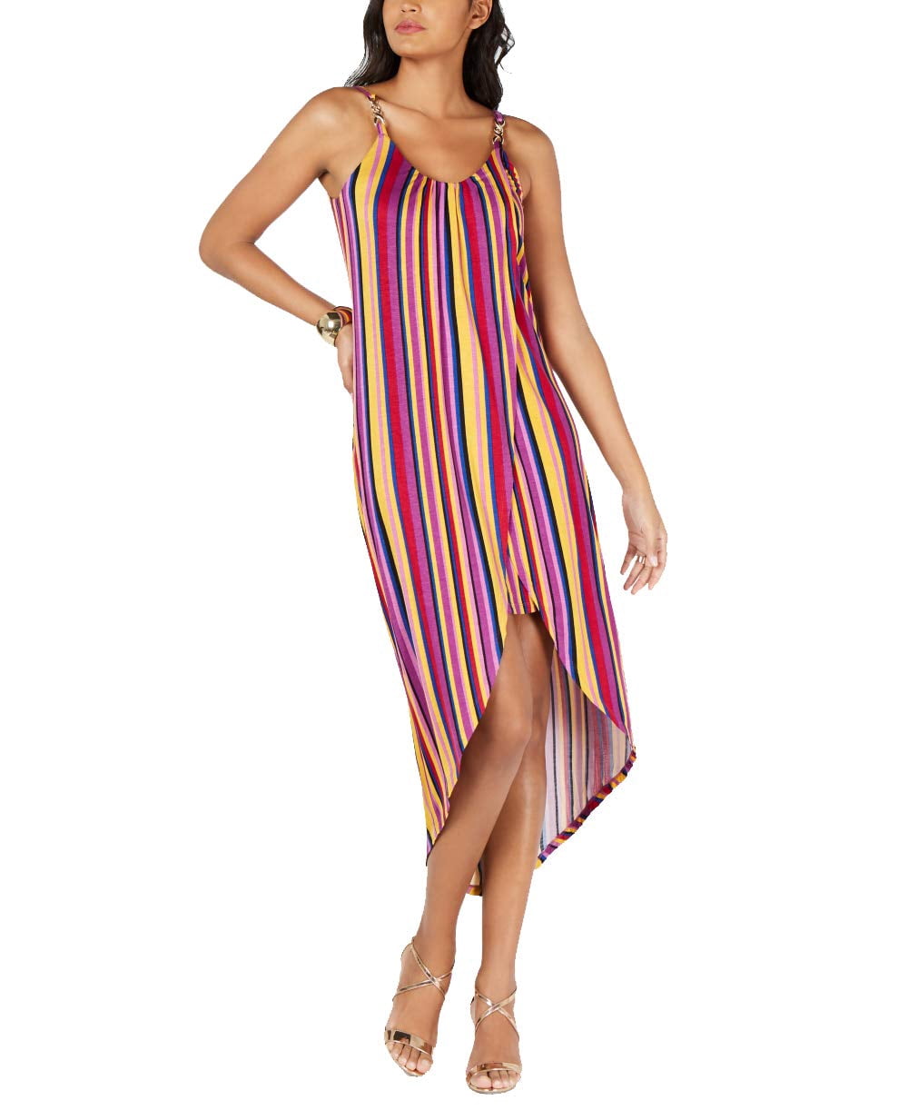 thumbnail image 1 of Thalia Sodi Embellished High Low Dress Narrow Stripe L, 1 of 1