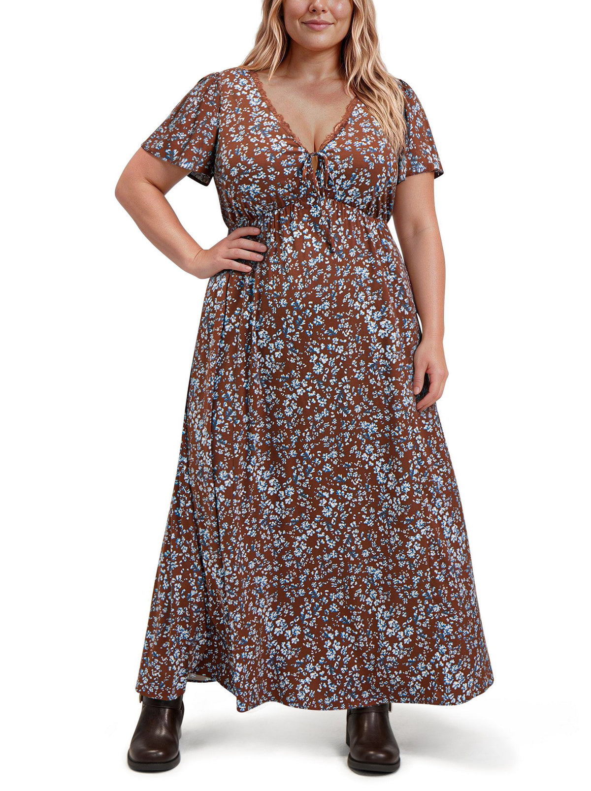 thumbnail image 1 of Torrid Women's Plus Size Fit & Flare Maxi Dress, 1 of 5