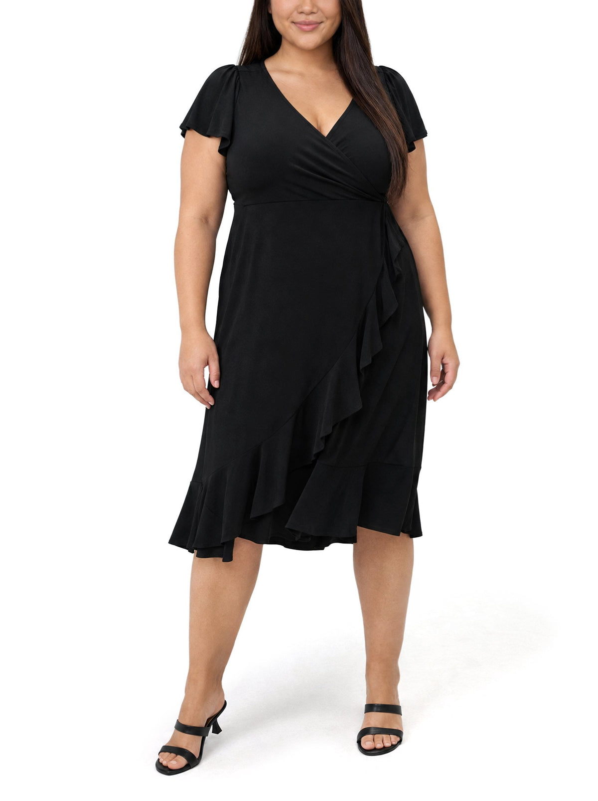 thumbnail image 1 of Torrid Women's Plus Size Surplice Midi Dress, 1 of 5