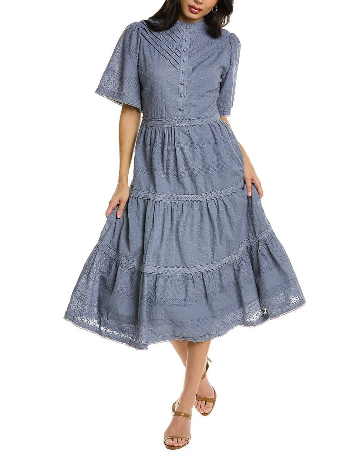 thumbnail image 1 of We Are Kindred Women's Francesca A-Line Dress, 6, Grey, Cotton, 1 of 4