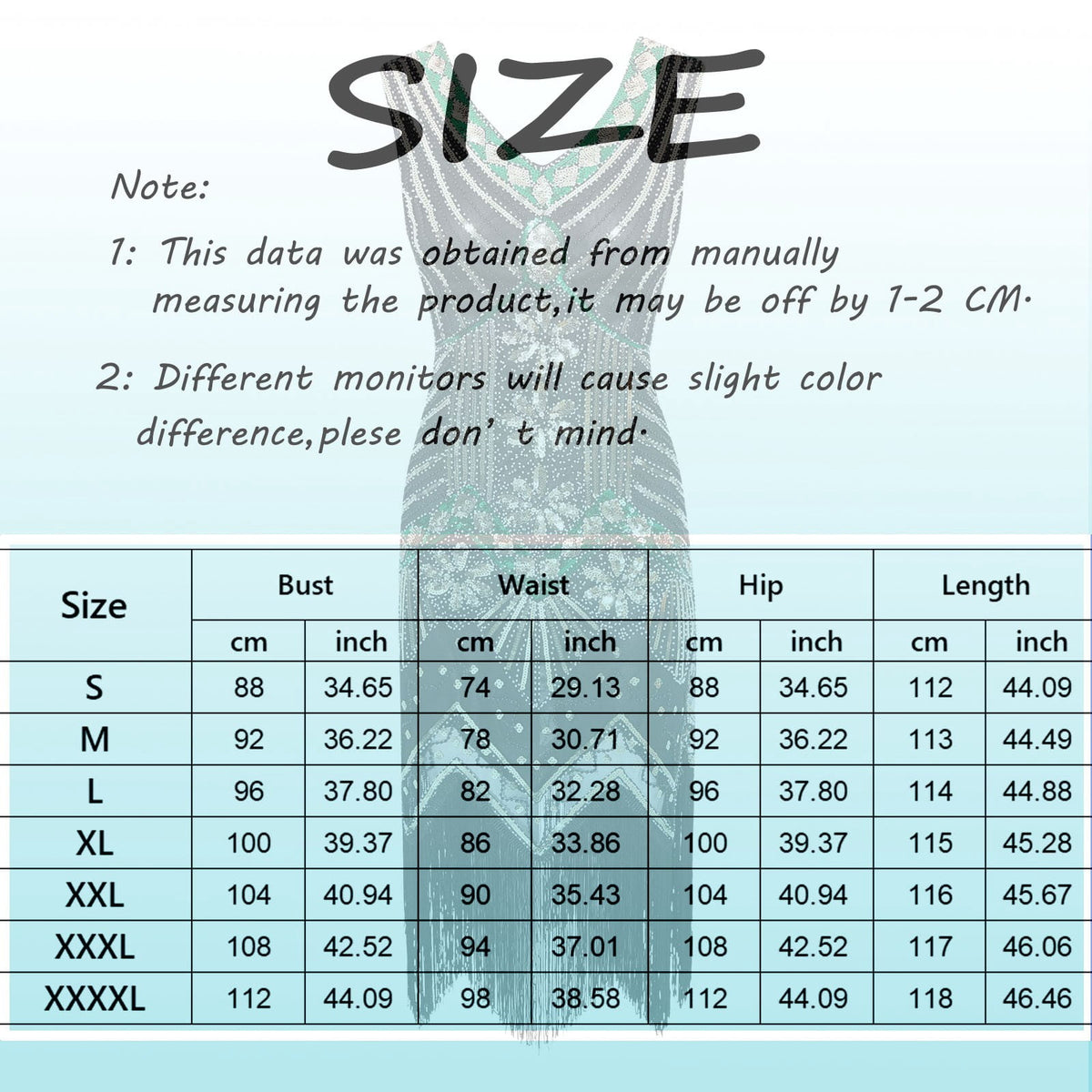 thumbnail image 2 of Juosiy Women Vintage Flapper Dresses Fashion V Neck Beaded Fringed Sleeveless Dress, 2 of 2