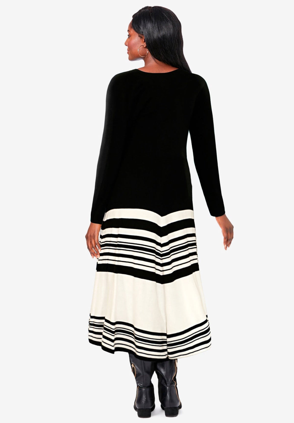 thumbnail image 2 of Jessica London Women's Plus Size Fit And Flare Sweater Dress, 2 of 3