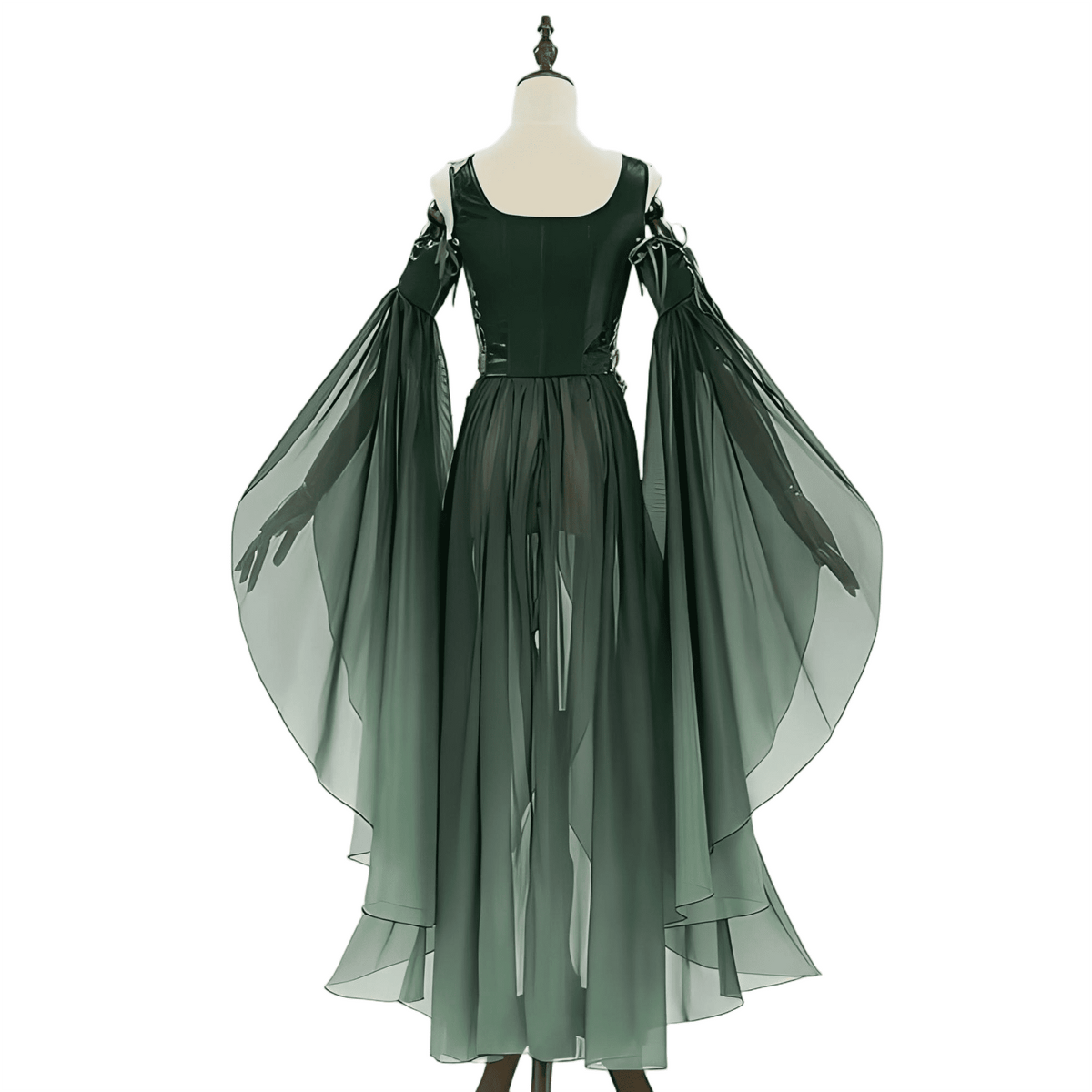 thumbnail image 2 of DAIZBELLA Medieval Renaissance Vintage Dress for Women Elf Style Medieval Dress with Sleeves, XS, 2 of 9