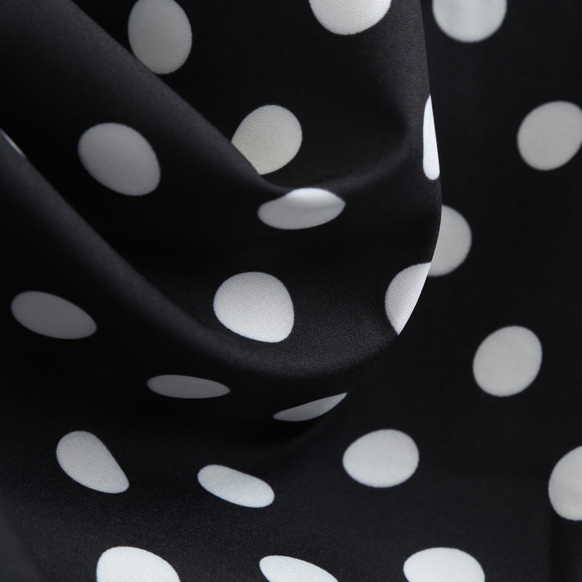thumbnail image 6 of IBTOM CASTLE Women Vintage 50's 60's Rockabilly Audrey Hepburn Tea Dress Halter Polka Dot Wedding Cocktail 1950s Party Swing Short Gown M White + Black Flower, 6 of 8