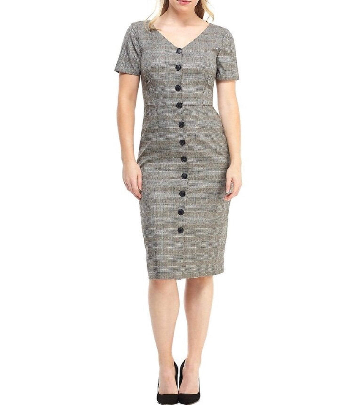 thumbnail image 2 of Maggy London Button Front Sheath, 2 of 5